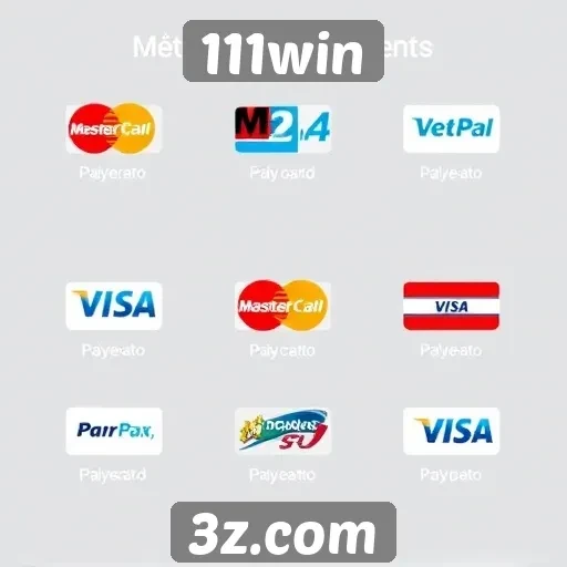 Métodos de pagamento disponíveis no 111win